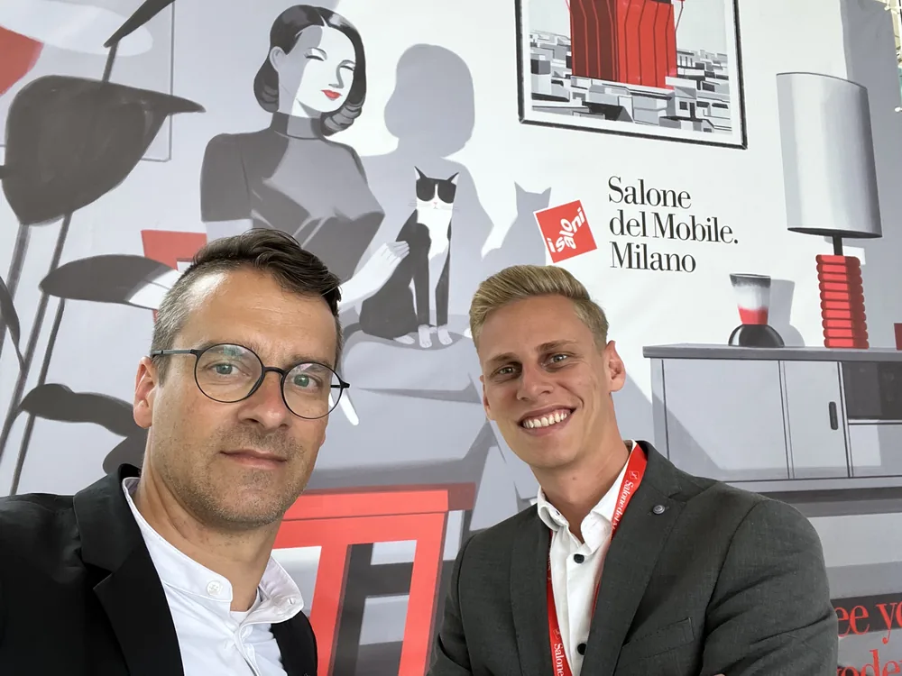 David Ertler and Raphael Kammerhofer at the Salone del Mobile 2022 in Milan